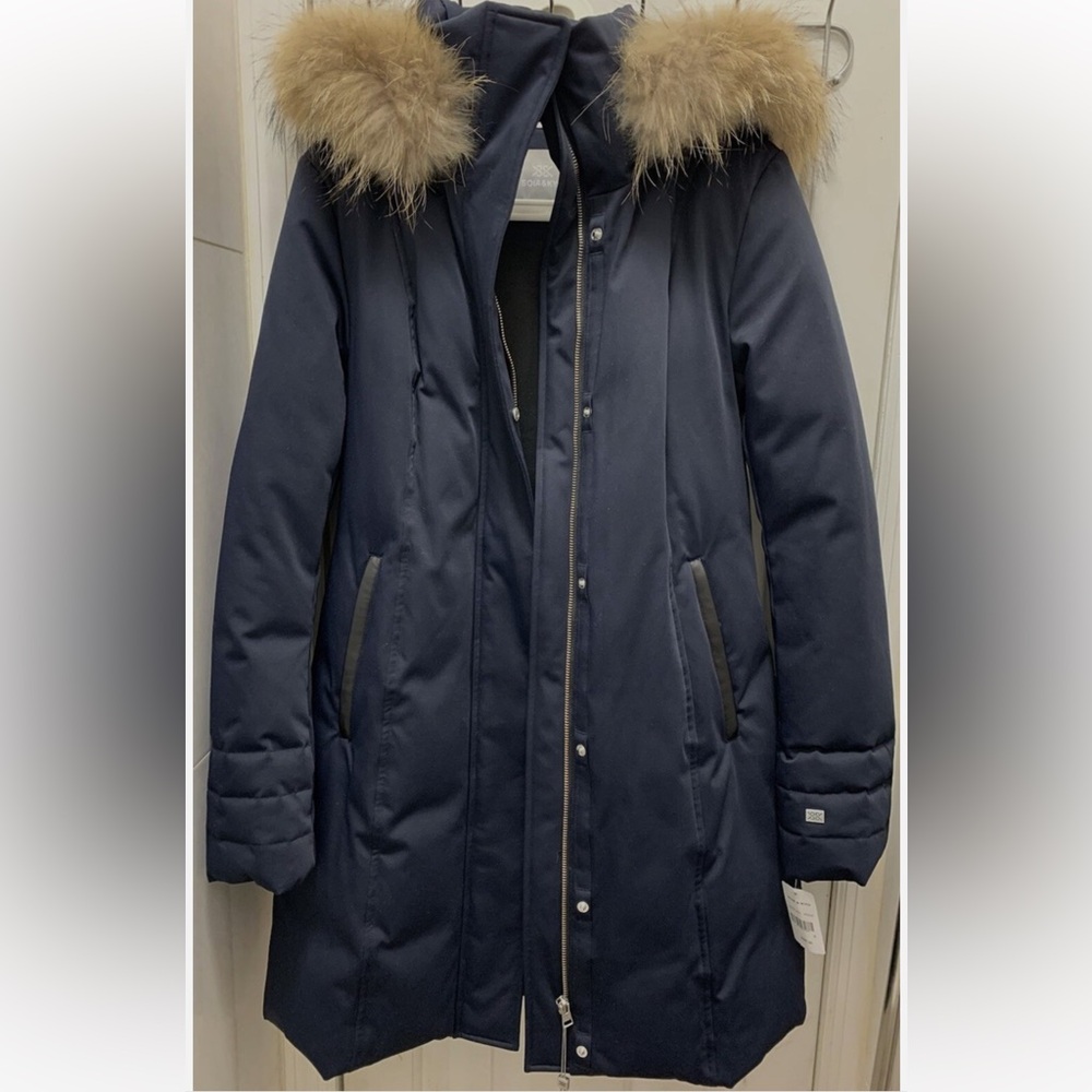 SOIA & KYO Women's Hooded Fur-Trim Down Coat
